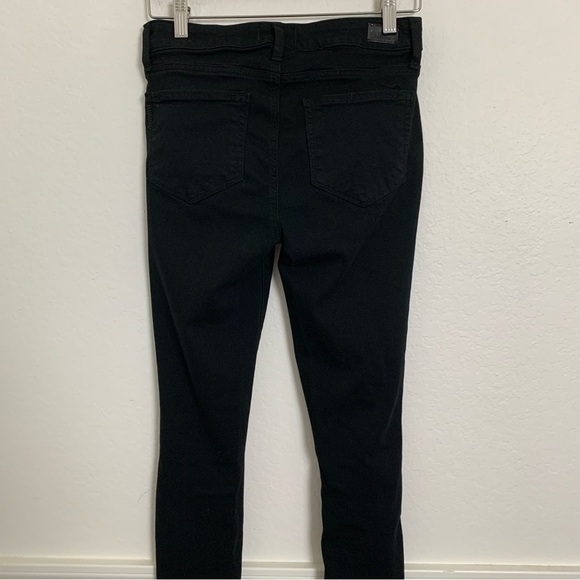 Paige Verdugo Ankle Black Jeans Distressed Women’s Size 27 Ripped Knees Skinny - Picture 13 of 17